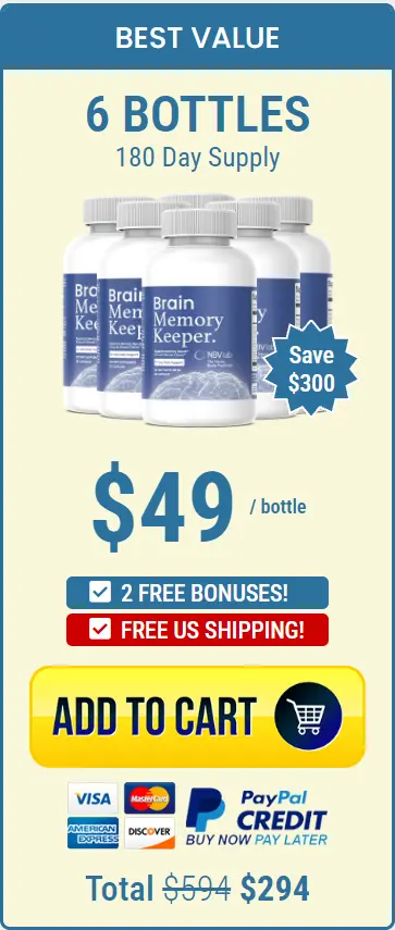 Brain Memory Keeper 6 Bottle Price